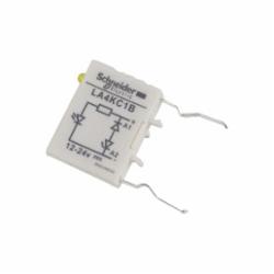 Schneider Electric LA4KC1B CONTACTOR+RELAY SUPPRESSOR 24V IEC,-5C to 55C,12...24 Vdc,Clip-On,Coil suppressor module for TeSys K contactors. No additional tools required,Contactor Suppressor Module,Diode + Zener diode Type - for TeSys K contactors,Direct,LED,TeSys