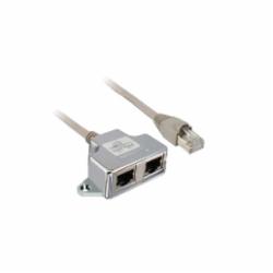 Schneider Electric VW3A8306TF10 RJ45 T-CABLE 1 METER,2 female connectors RJ45, 1 male connector RJ45,3.28 ft (1 m),Altivar,Modbus network,T-junction box,With integrated cable