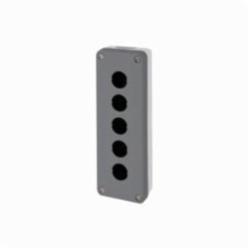 Schneider Electric XALD05H7 PUSHBUTTON ENCLOSURE 600VAC 10AMP XALD,2 knock-outs for cable entry, clamping capacity <= 14 mm-2 knock-outs for Pg 13 cable gland and ISO M20, clamping capacity <= 12 mm,NEMA 4X-NEMA 13,Panel,Water tight, Dust tight, Oil tight and Corrosion Resistant (Indoor/Outdoor),dark grey RAL 7016,light grey RAL 7035,empty control station