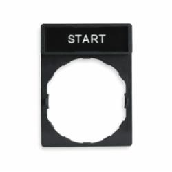 Schneider Electric ZBY2303 STD LEGEND HOLDER MARKED START,-25 to +70 Degrees C,22mm Round,Black White START,Harmony,IP65,IP65,Pushbutton Legend Holder