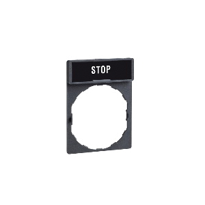 Schneider Electric ZBY2304 STD N/P HOLDER MRKD S T O P,-25 to +70 Degrees C,22mm Round,Harmony,IP65,IP65,Pushbutton Legend Holder,Red White STOP