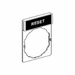Schneider Electric ZBY2322 STD LEGEND HOLDER MARKED RESET(BLACK BAC,-25 to +70 Degrees C,22mm Round,Black White RESET,Harmony,IP65,IP65,Pushbutton Legend Holder