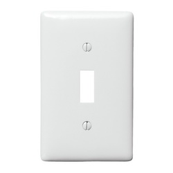 HUBW NP1W WALLPLATE, 1-G, TOGG, WH