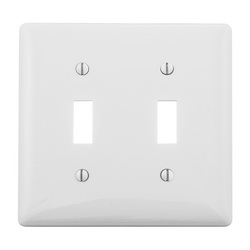 HUBW NP2W 2G WHITE SW WALLPLATE