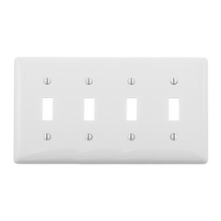 HUBW NP4W WALLPLATE, 4-G, 4) TOGG