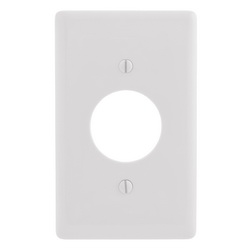 HUBW NP7W 1G WHITE WALLPLATE