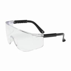 PIPR 250-03-0080 EYEWEAR, ZENON Z28, RIMLESS FRONT, SAFETY GLASSES BLACK TEMPLES ONLY, CLEAR LENS