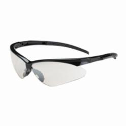 PIPR 250-28-0000 ADVERSARY EYEWEAR CLEAR POLYCARBONATE LENS ANTI-SCRATCH SEMI-RIMLESS BLACK FRAME RUBBER TEMPLE TIPS AND NOSE PADS INCLUDES